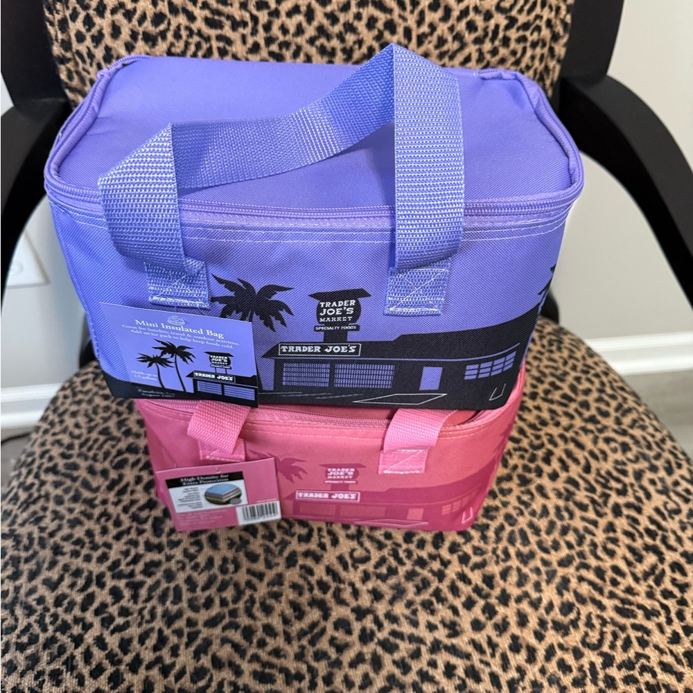 Trader Joe's Purple and Pink Insulated Bags